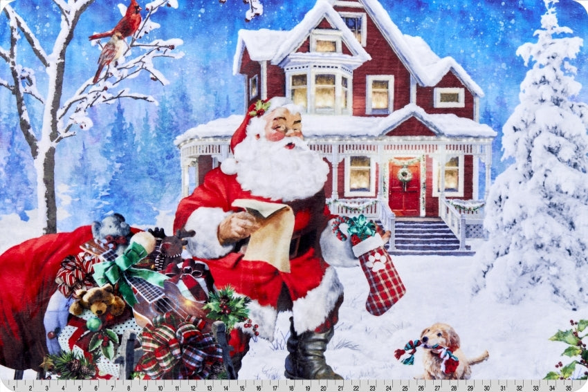 Hoffman Ol' St. Nick Digital Cuddle Panel 36" December Shannon Fabrics Polyester SF-hfdcpolst.nickdecember