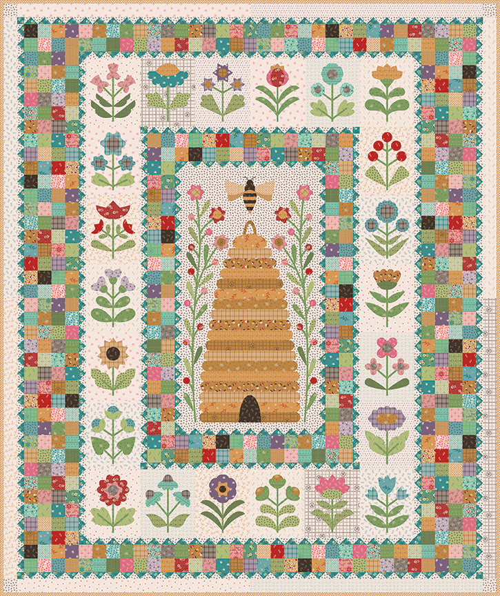HONEY BEE GARDEN Quilt Kit including Sew Simple Shapes by Lori Holt