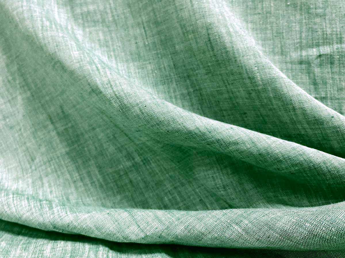 Euro Linen Fabric - 5oz - Color #18 Hunter-Ivory