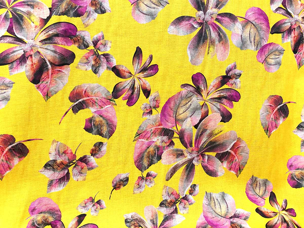 Printemps Digital Cotton Shirting Fabric - 991320 Gold Multi