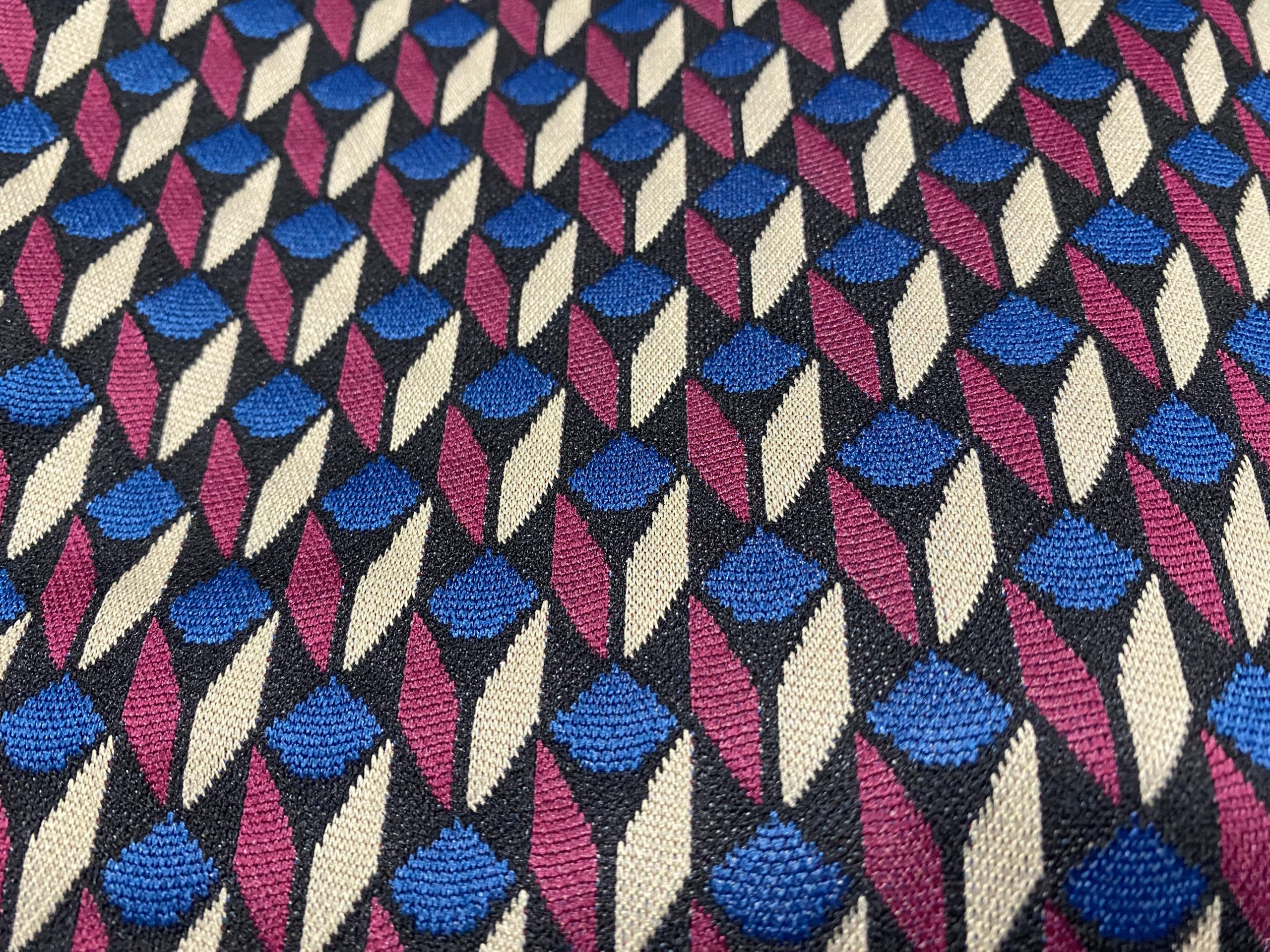 Yarn-Dye Luxury Knit Fabric - Red Royal Graphic