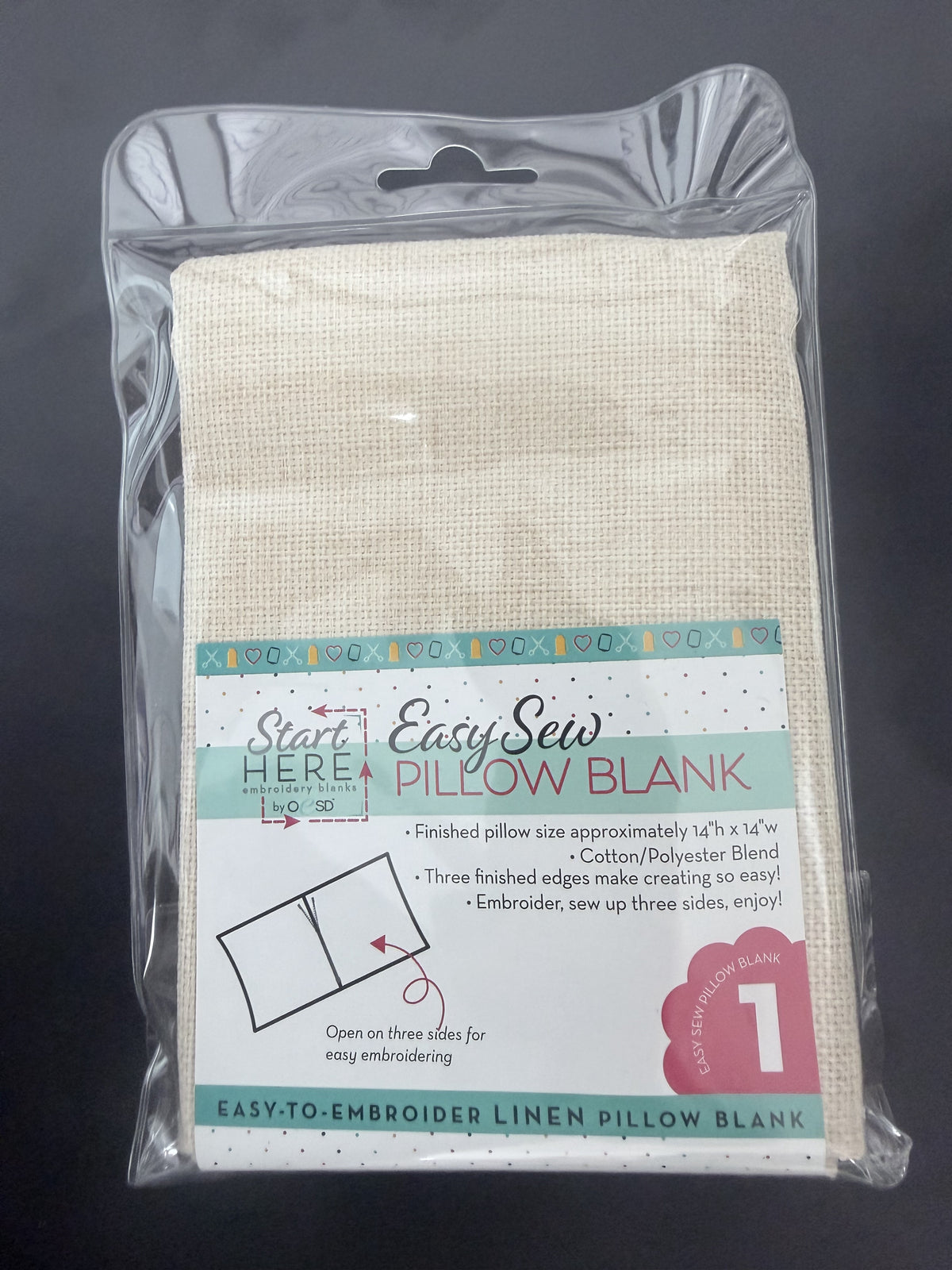 OESD Pillow Case Linen 14 in x 14 in- 1 Pack