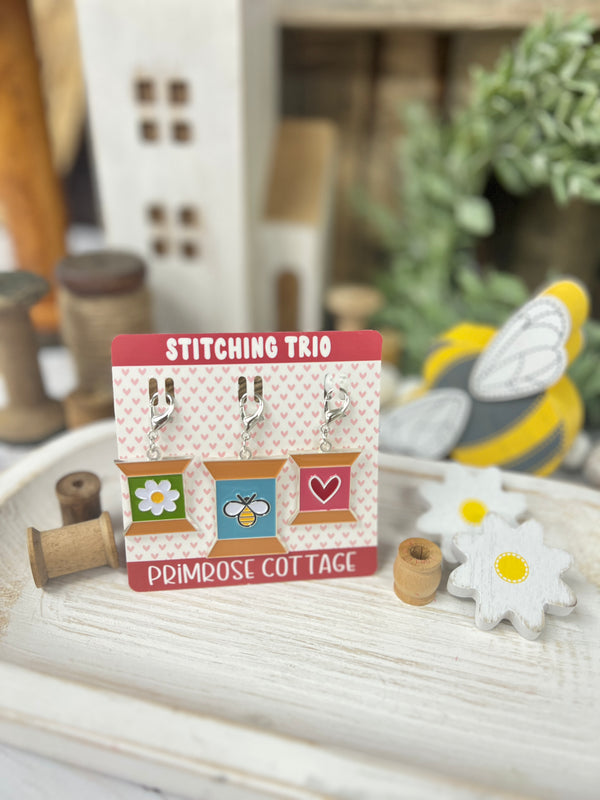 Stitching Trio Charms by Primrose Cottage