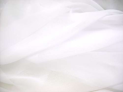 Wholesale Iridescent Polyester Chiffon - White #126, 17 yards