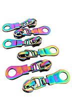 Iridescent Rainbow Zipper Pulls Enamel Sassafras Lane Designs SLD-SASSKIT-014R