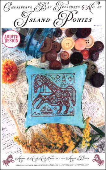 Island Ponies: Chesapeake Bay Treasures No. 3 Cross Stitch Pattern by Ardith Design