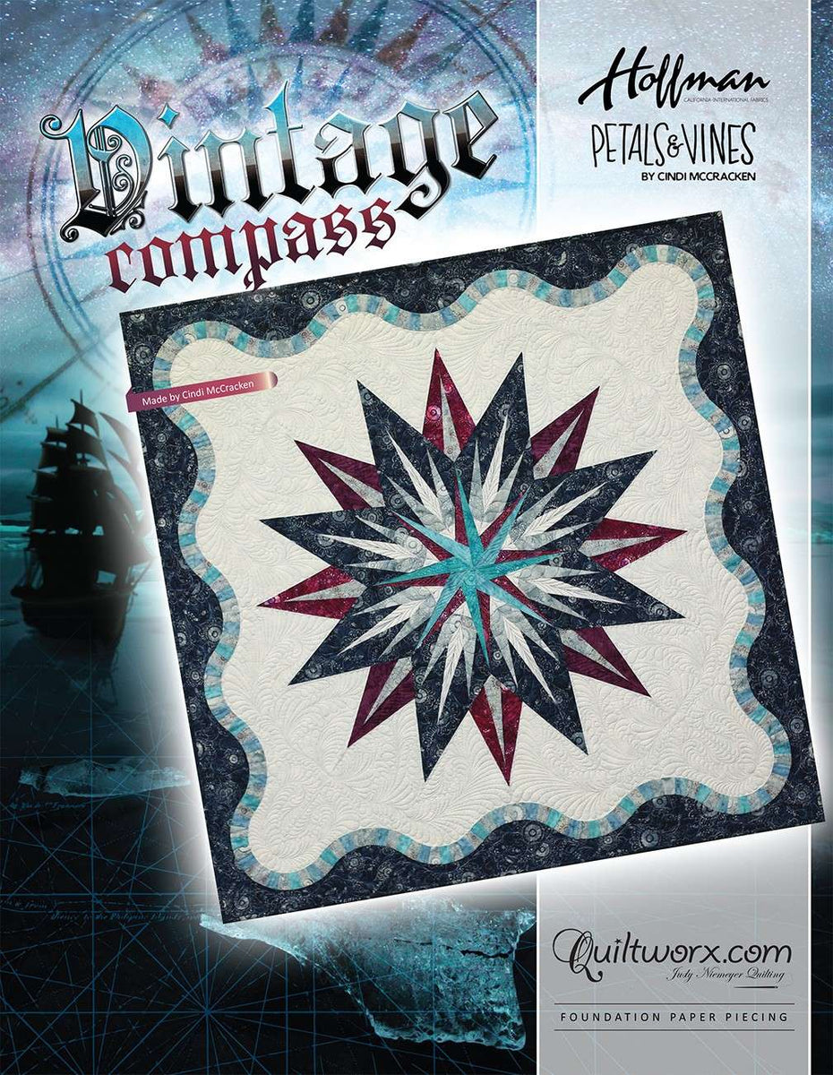Vintage Compass Foundation Paper Piecing Pattern by Judy and Brad Niemeyer