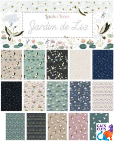 42-Piece 10" Square Bundle--Jardin de Lis by Lewis and Irene