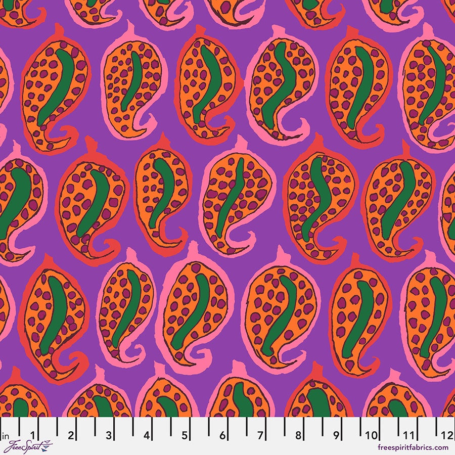 Kaffe Fassett Collective Fabrics August 2024 Pasha Paisley - Purple