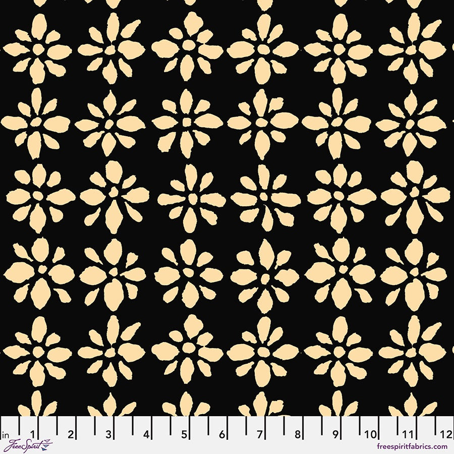 Kaffe Fassett Collective Fabrics August 2024 Snow Flower - Black