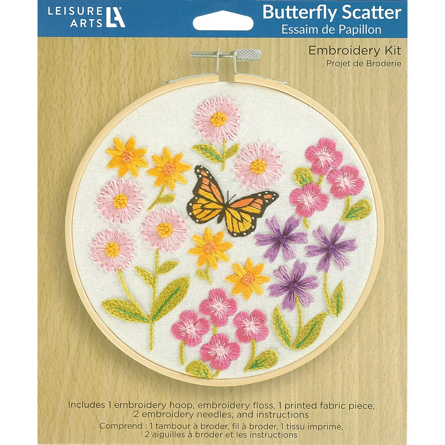 Leisure Arts - Butterfly Scatter 6" #LAK85688 - Stamped Embroidery Kit