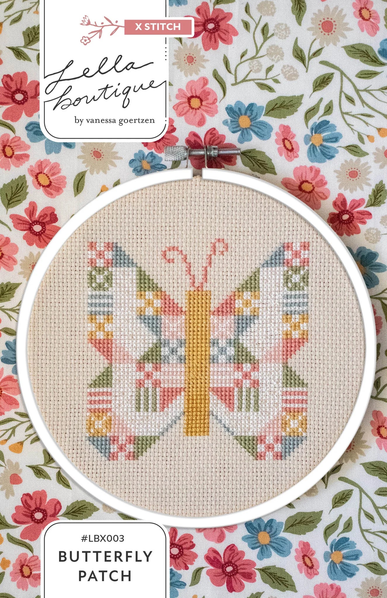 Butterfly Patch Cross Stitch Pattern by Vanessa Goertsen of Lella boutique