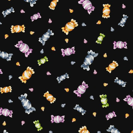 Little Darlings Halloween Candy Toss Black fabric