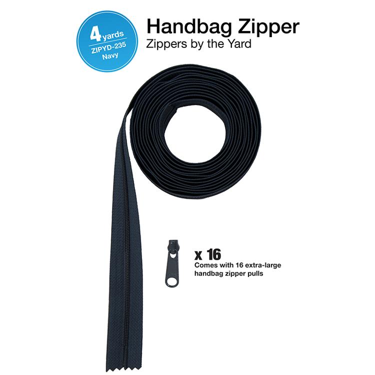 Zipper 4yds with Pulls - Navy • By Annie