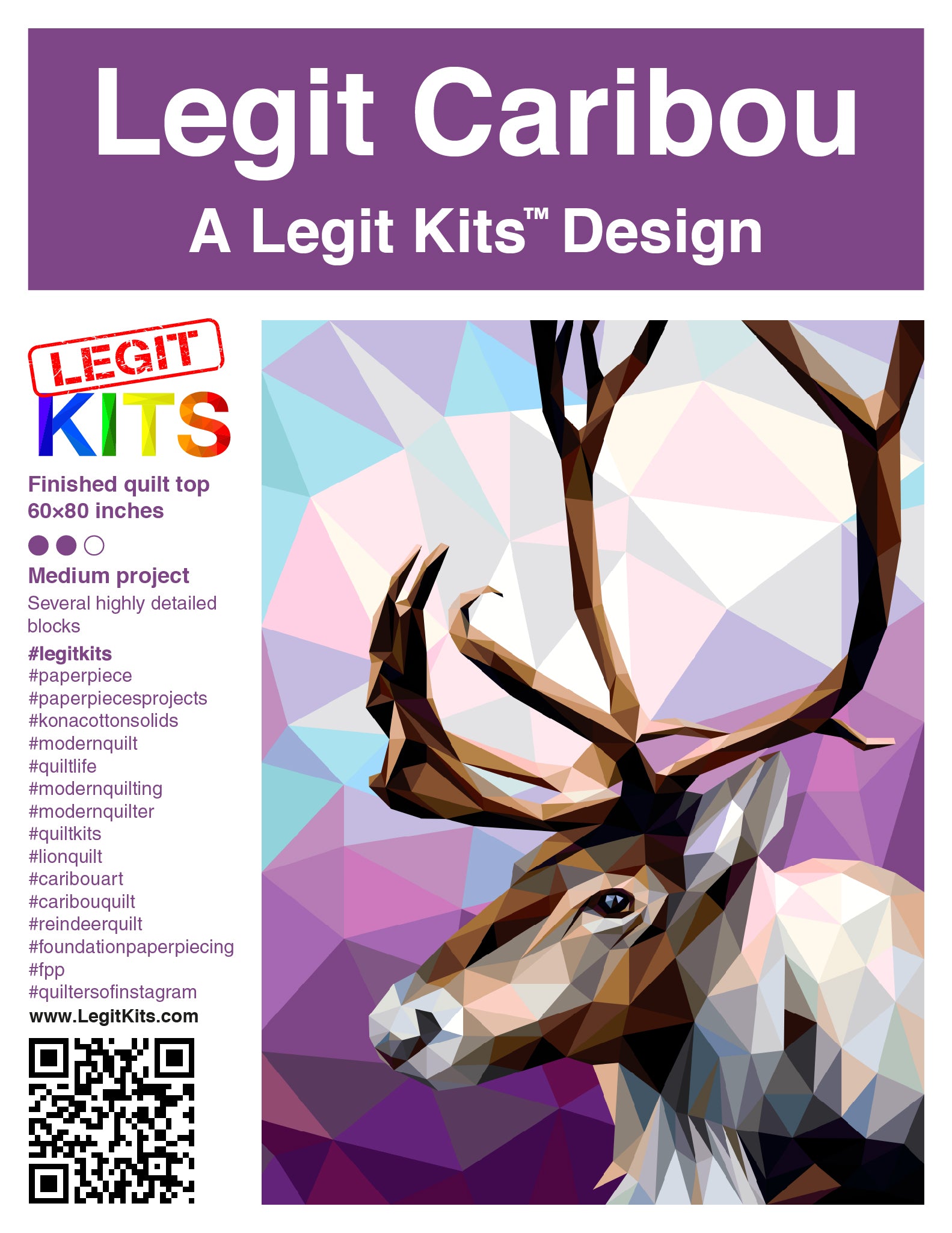 Legit Caribou Quilt Kit