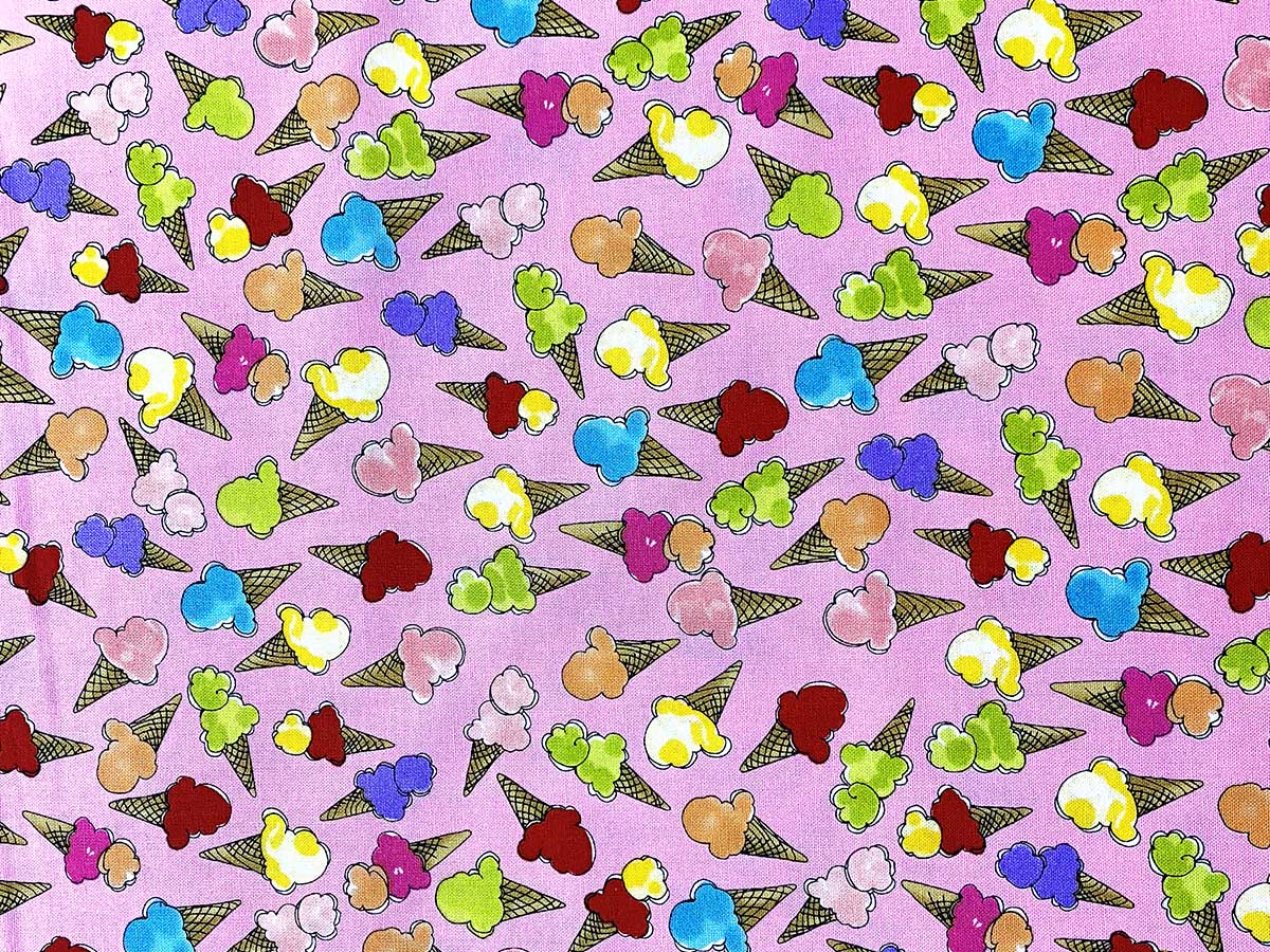 Quilting Cotton Print Fabric - Cone Party Pink by Loralie Harris