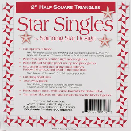 Spinning Star Half Square Triangle Star Singles 2" #SS020