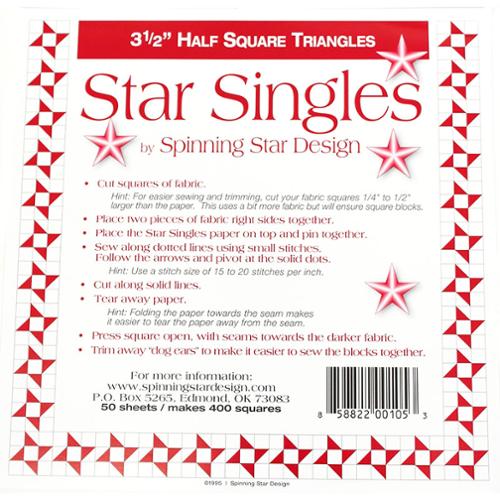 Spinning Star Half Square Triangle Star Singles 3.5" #SS035