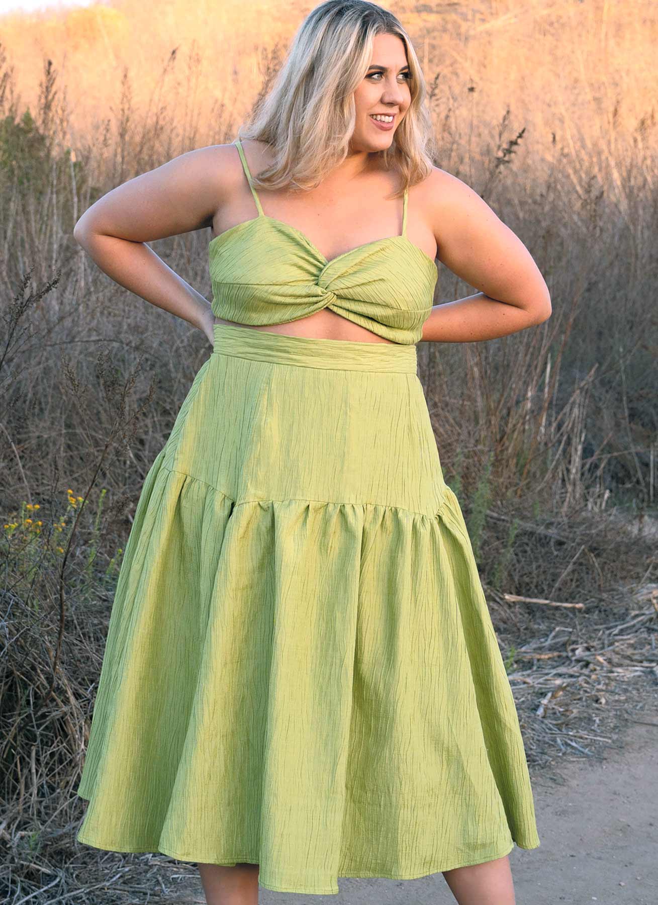 KnowME Sewing Pattern #2073 - Misses' Crop Top + Skirt by Alisha Grace