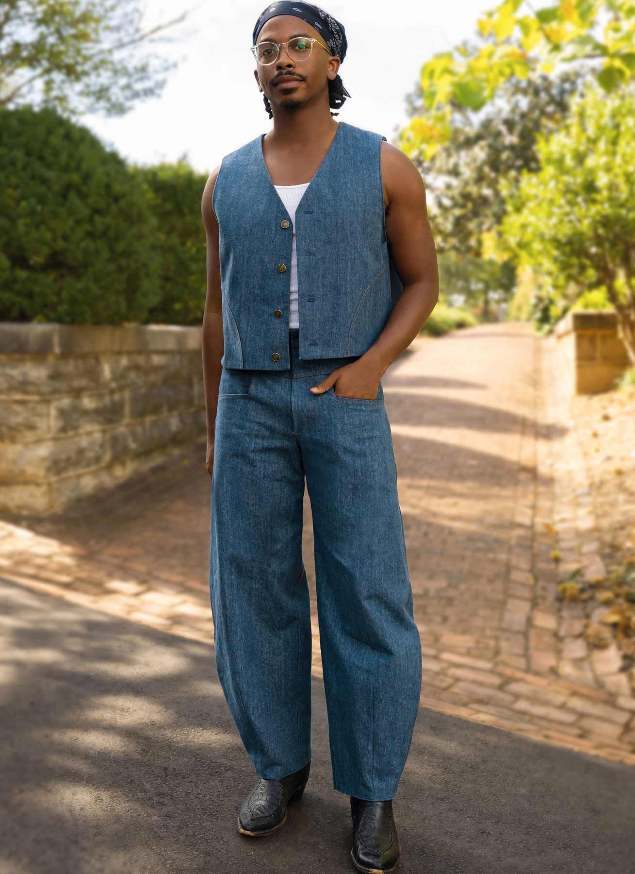 KnowME Sewing Pattern #2109 - Men's Vest and Pants by Happily Dressed