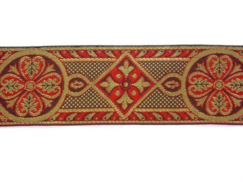 Wholesale Royal Brocade - Red and Gold - 9 meters