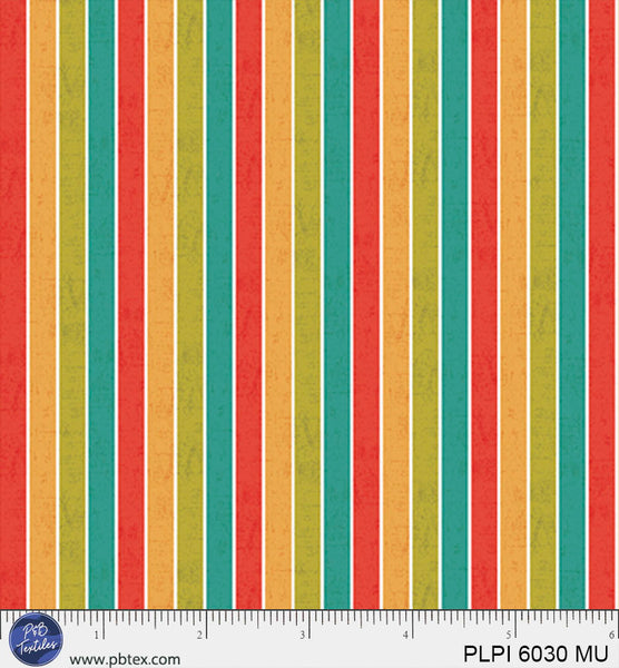 Strip Peace, Love, Pickleball Cotton 44/45 Fabric Per Yard