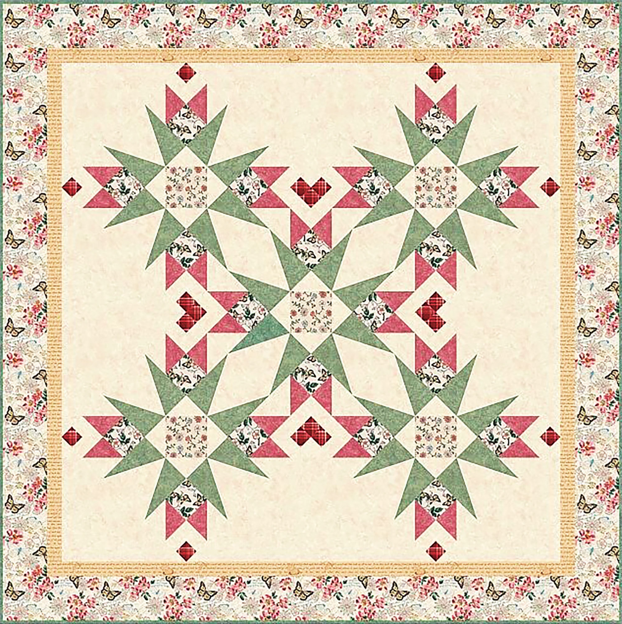 Butterfly Sparkle Mini Quilt Pattern Downloadby Phoebe Moon Designs