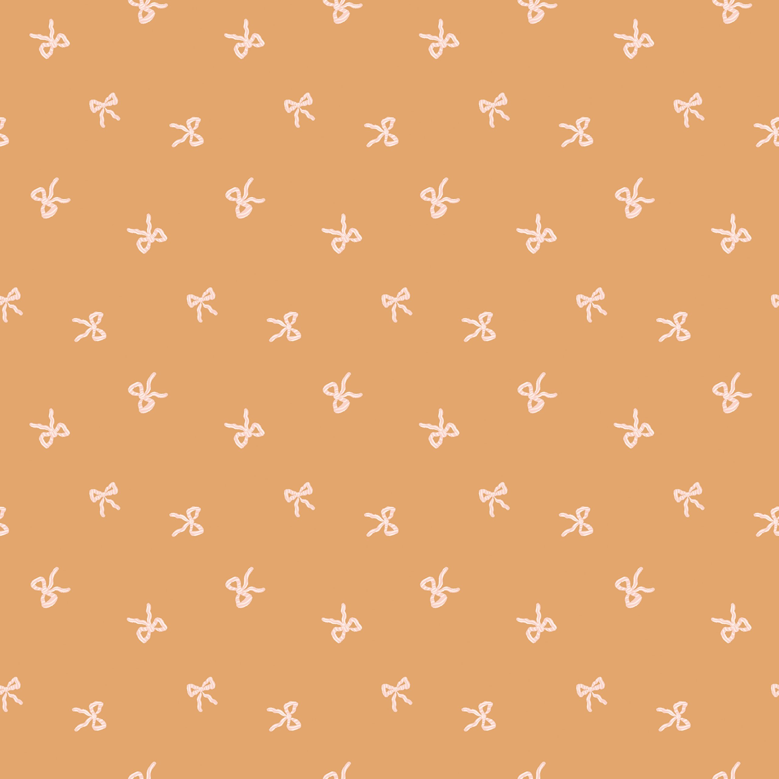 Sweet Cotton Tales Twirls & Ties Apricot Orange Quilting Cotton Fabric Yardage