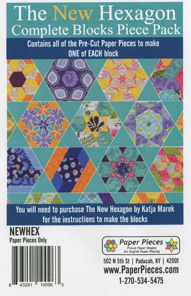 The New Hexagon Paper Piece Fabric Cutting Template Set