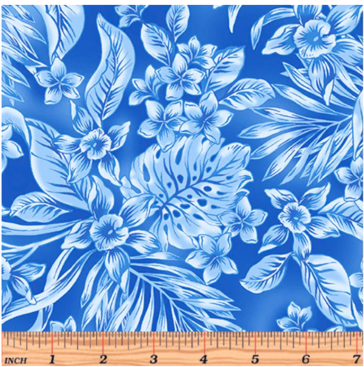 108" Oasis True Blue by Benartex. Sold by the Quarter yard