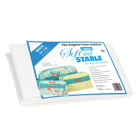 Soft and Stable -White 100% Polyester Foam Stabilizer 18in x 58in