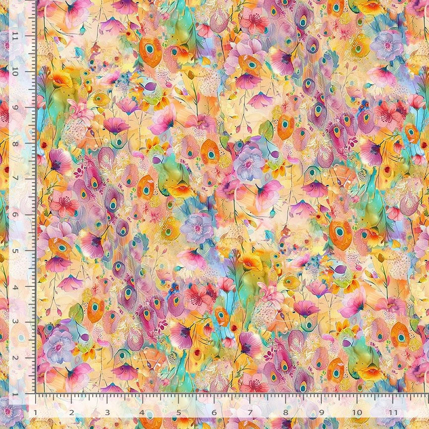Wild Beauty Bright Morning Floral Fabric Yardage