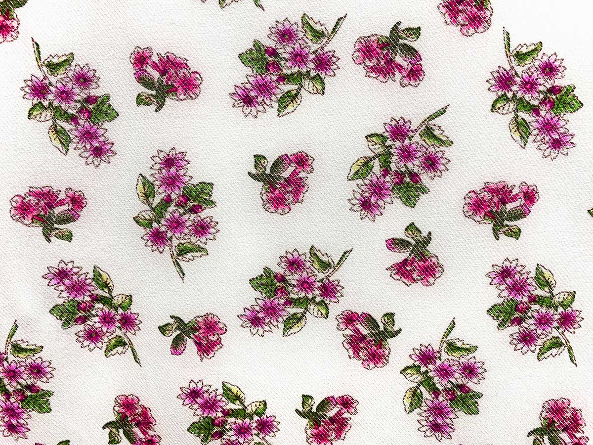 PPC248-06 Petites Fleurs - Floral Clusters on Ivory Twill Fabric