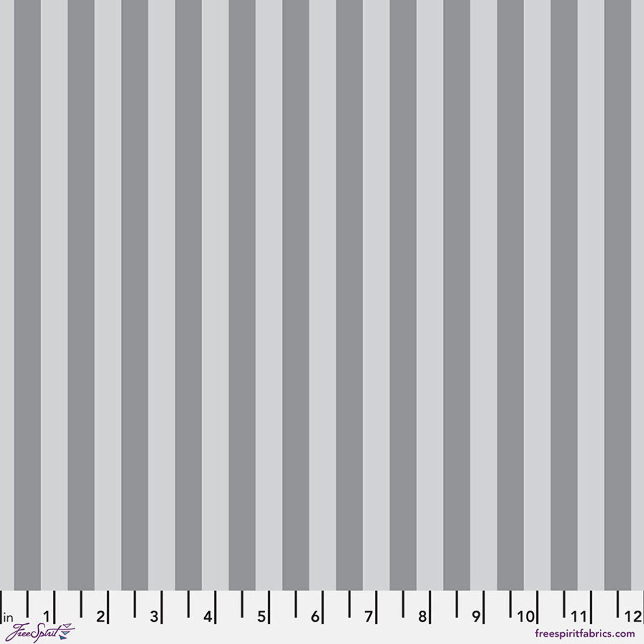 True Colors Graywork: TENT STRIPE - FOG Fabric (1/2 yd) by Tula Pink