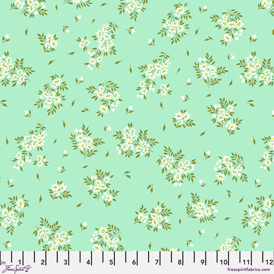 True Colors: WHAT a DITZ SPEARMINT Fabric by Tula Pink (1/2 yd)