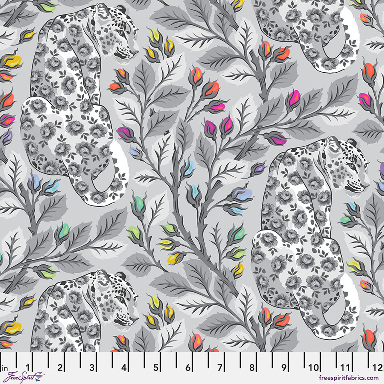 Graywork: BEAUTYMARK - FOG Fabric (1/2 yd) by Tula Pink