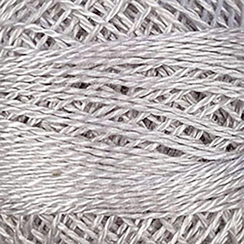 Pearl Cotton Solid 12wt Thread White Smoke Gray Valdani VL-PC12-117