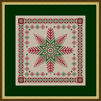 Peppermint Sweater Snowflake Cross Stitch Pattern by Happiness Is HeartMade
