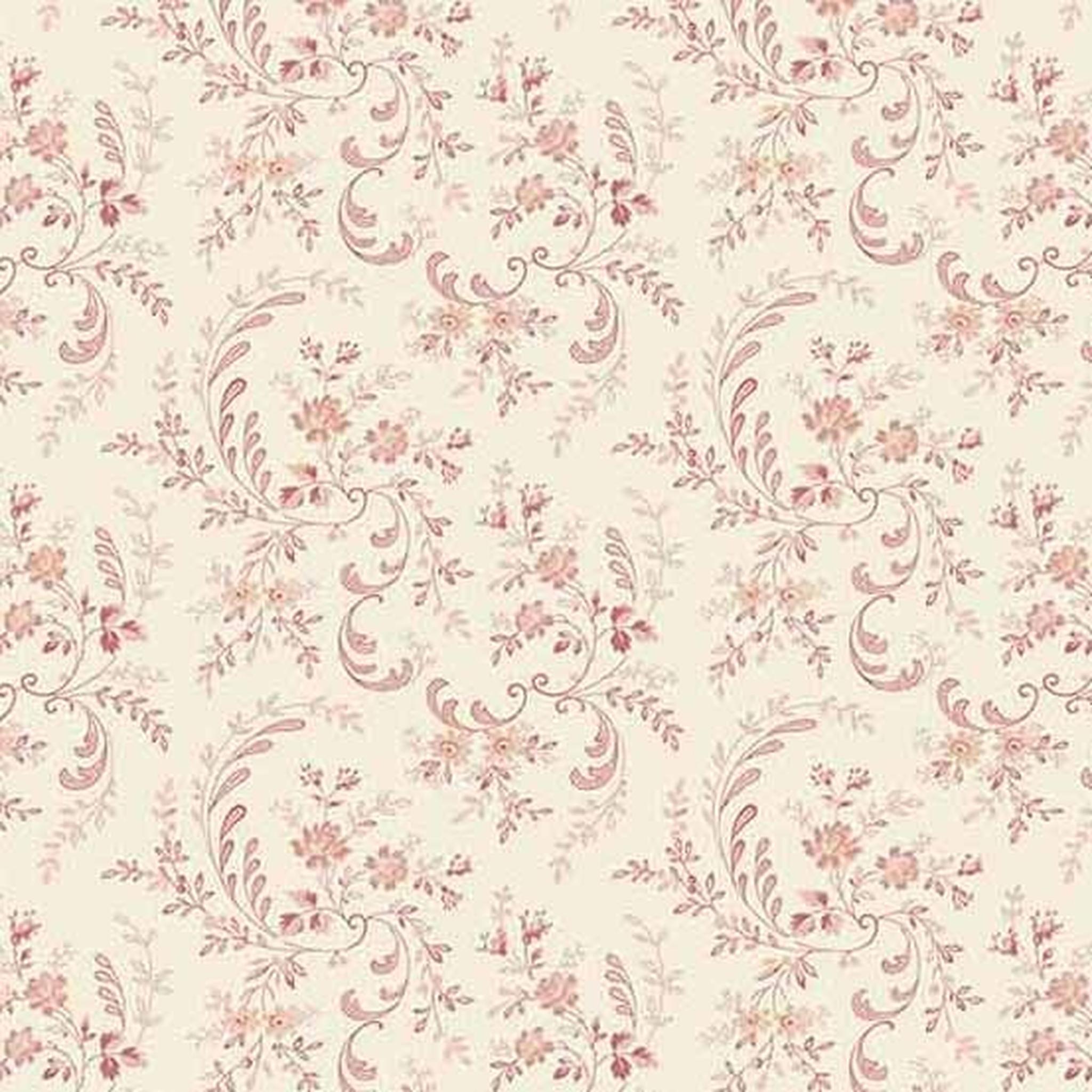 Petit Point by Andover Fabrics - Whimsical Flowers: Soft Pink