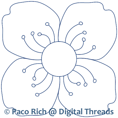 Poppy Flower Block