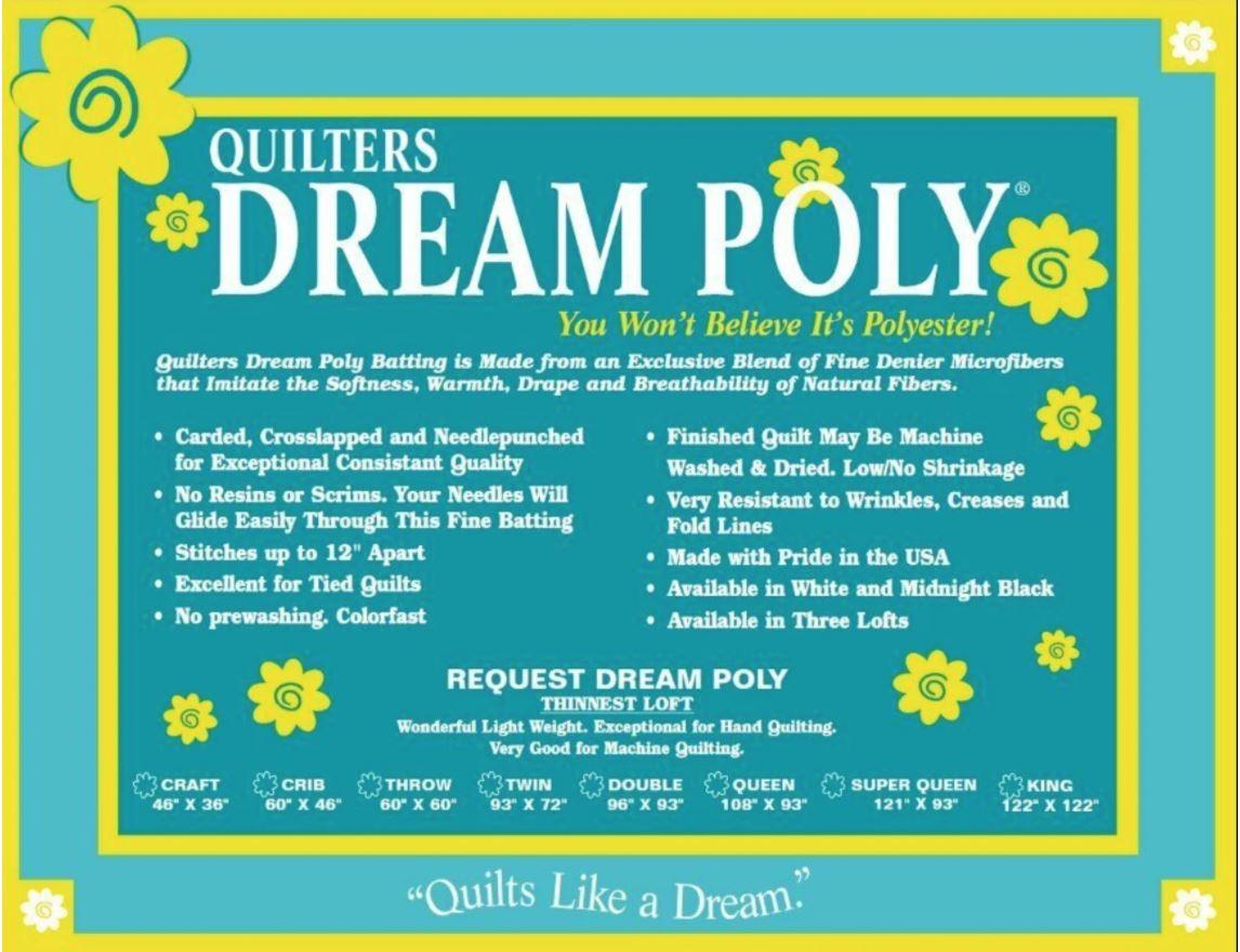 QDB Quilters Dream Batting Poly Request Batting P3K - King