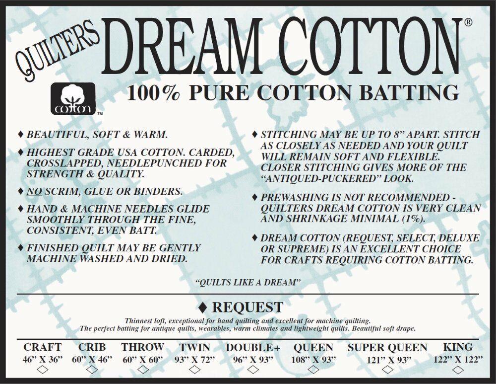 QD White Request Cotton Batting W3CF - Craft