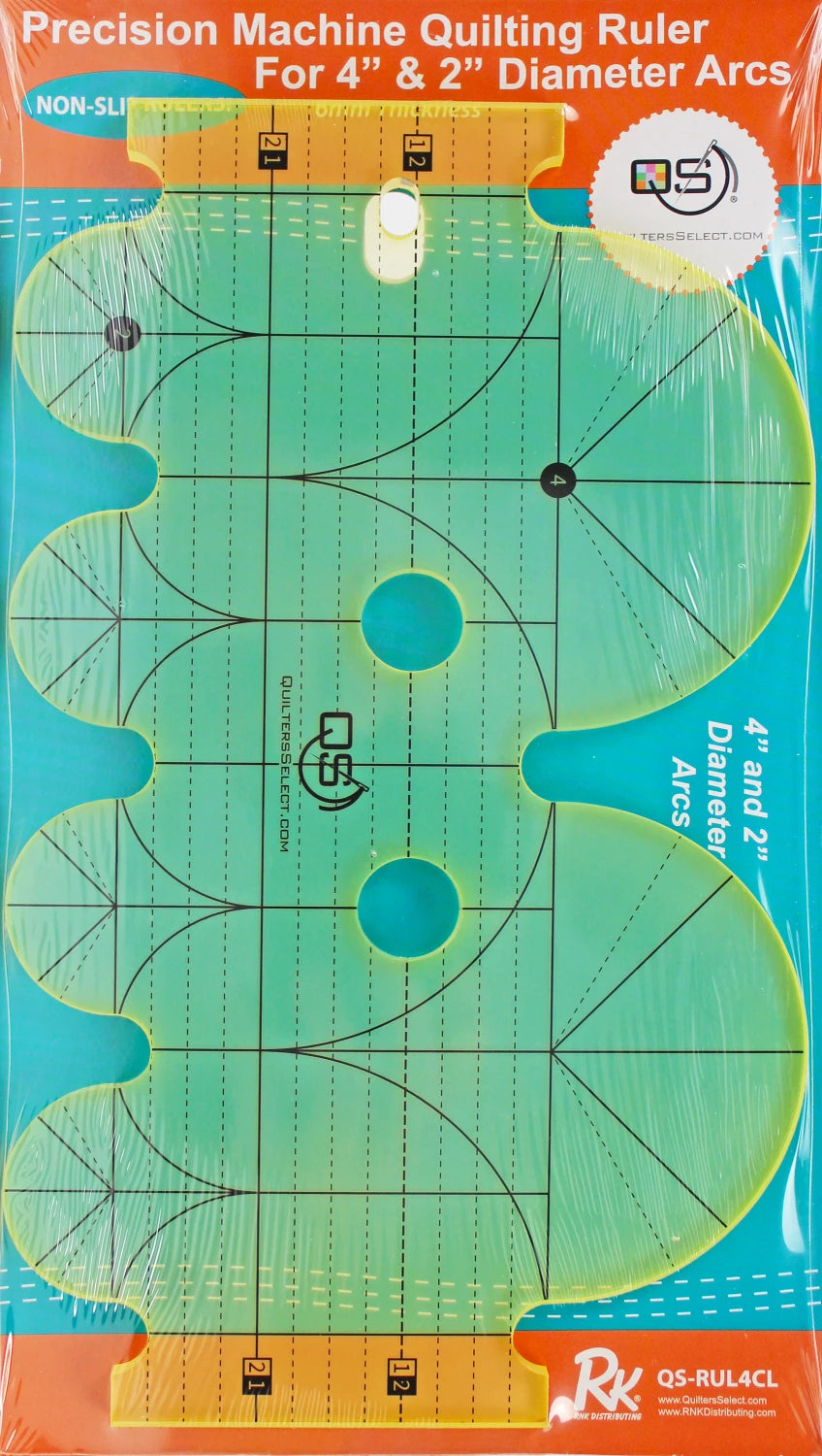 Quilters Select Machine Quilting Ruler 4in x & 2in
