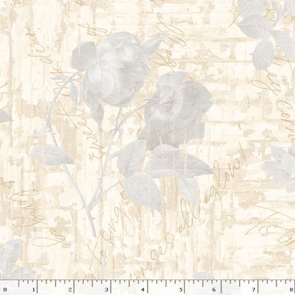 Faded & Fabulous Backyard Roses-per yard - Laura Berringer for MarcusFabrics -R210780D-Neutral