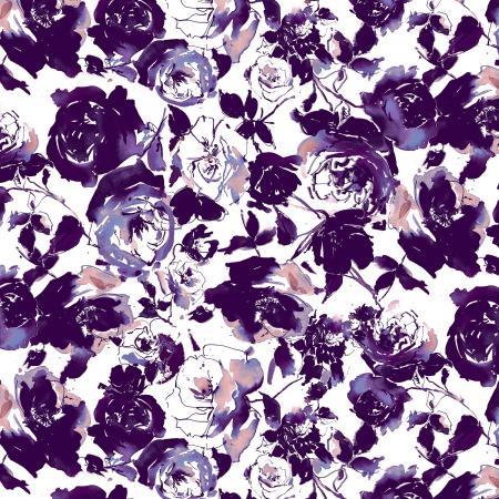 RJR Ink Rose - 1800-DP1 Deep Purple - Cotton Fabric