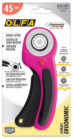 45mm Ergonomic Rotary Cutter • Magenta
