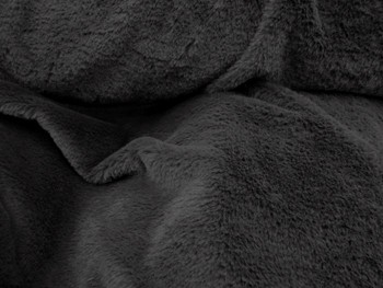 Wholesale Luxury Faux Fur Fabric - Rabbit - Black12 yards