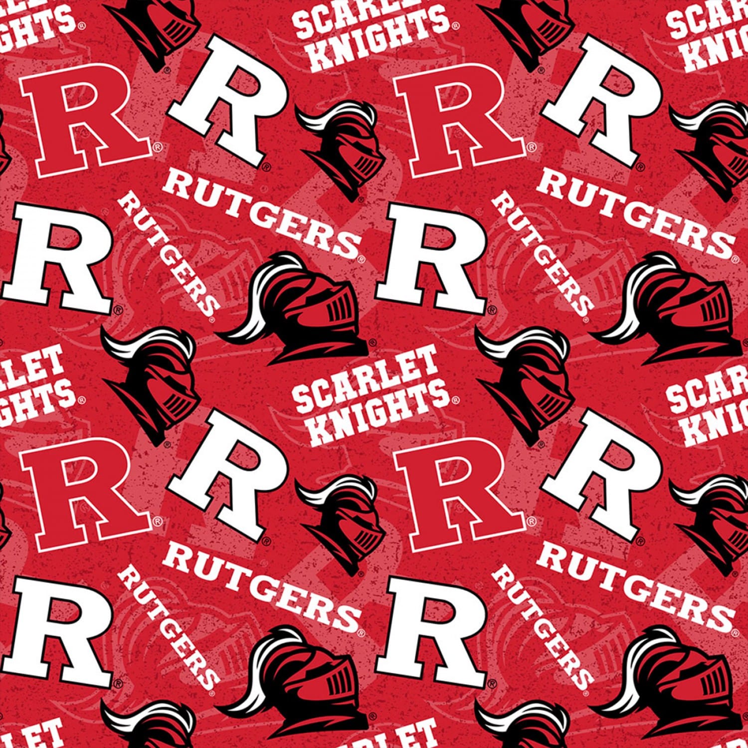 Rutgers Scarlet Knights NCAA College Tone on Tone Sykel Cotton Fabric RUT-1178