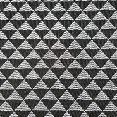 Faux Leather-Geometric Triangles Black/White