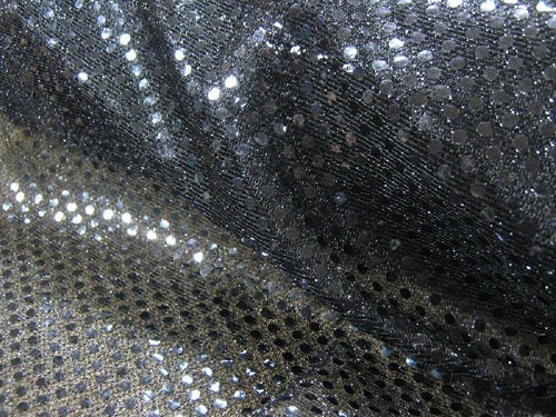 Wholesale Faux Sequin Knit Fabric - 1127 Black25 yards